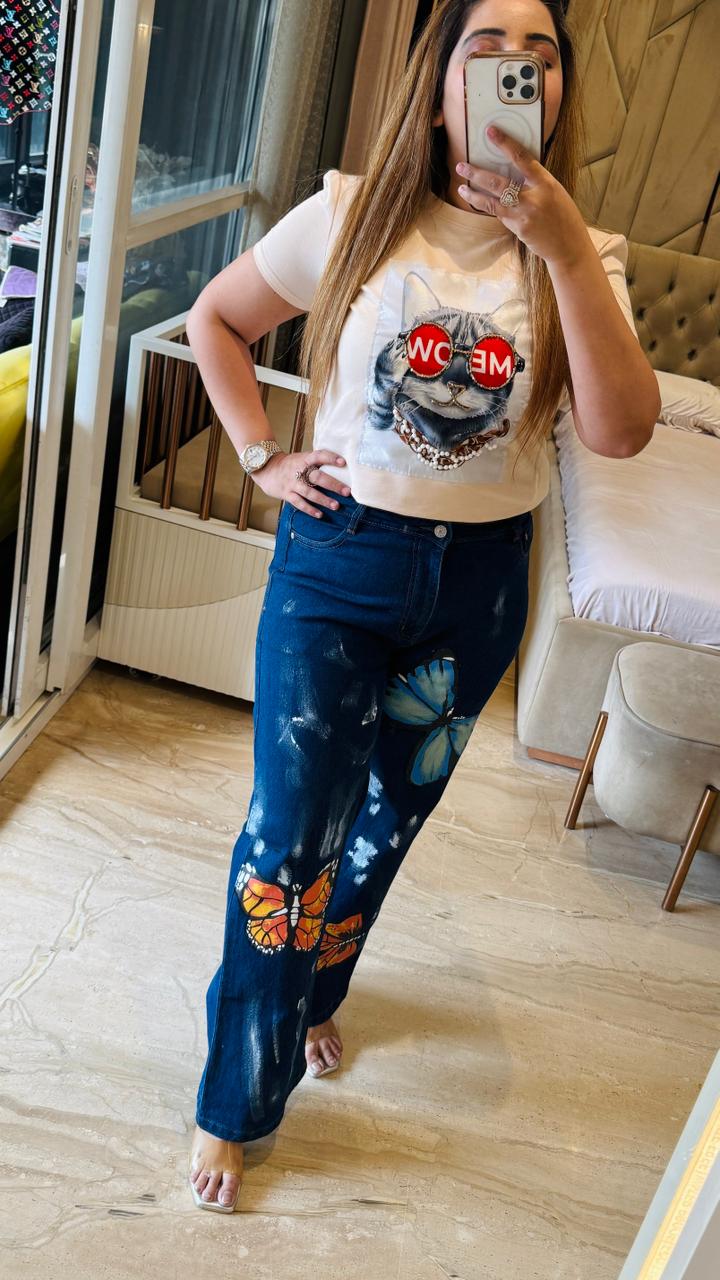 Reeva Denim Style- Blue, Navy